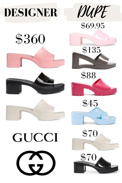 gucci rubber slide sandal dupe